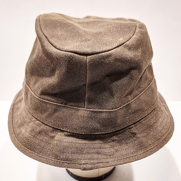 REI Co Op Waxed Cotton Brown Bucket Hat Fedora Size L/XL Cotton Lining Classic - Picture 4 of 11